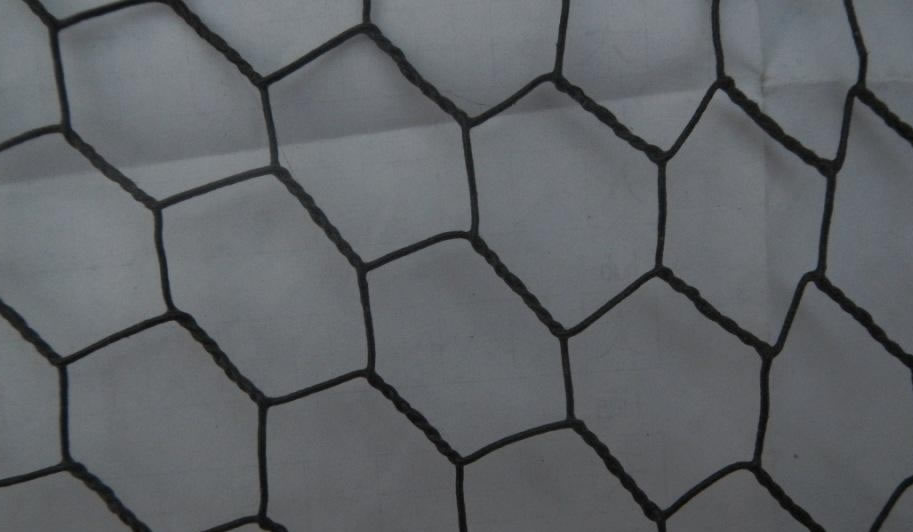 Black Vinyl Coated Hexagonal Mesh Chicken Wire Steel Fencing